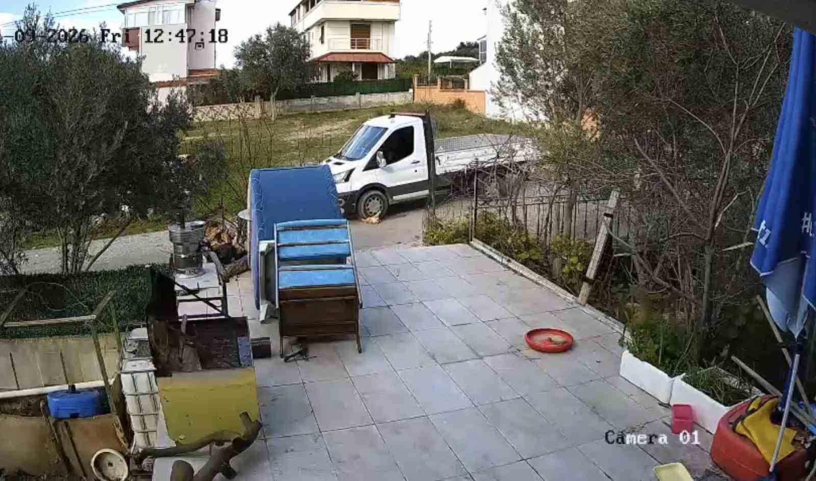 Yerde yatan köpeği ezip yoluna devam etti